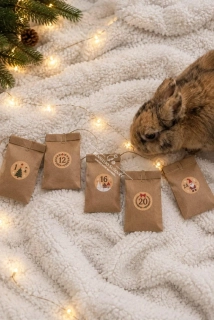 Adventní kalendář 2026 - pytlíčkový + králičí přívěsek